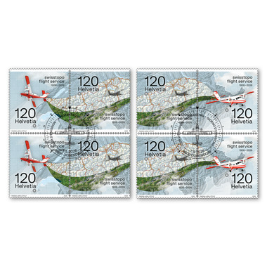 Viererblock-Serie «100 Jahre Flugdienst swisstopo»