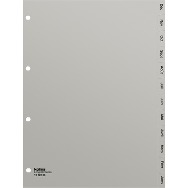 KOLMA Répertoires LongLife A4 19.122.03 gris Déc-Jan FR