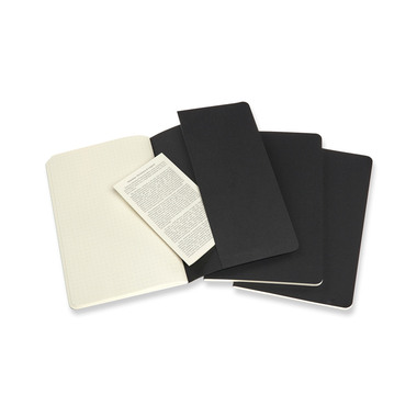 MOLESKINE Quaderno 3x 13x1.4x21cm 719213 punti, nero, 80 pagine