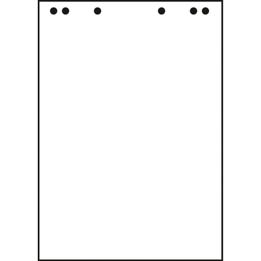 LANDRE Flipchart Carta 68x99cm 10050588 80g, in bianco recyc. 5x20 fl.