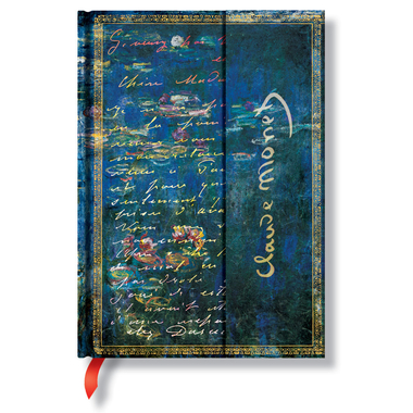 PAPERBLANKS Notizbuch liniert Midi PB1209-2 Monet Seerosen 72 Blatt