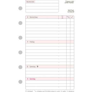 CHRONOPLAN Plan semainier recharge 2026 50616Z.26 1S/2P Mini