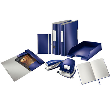 LEITZ Bürolocher NewNeXXt Metall 50060069 titan blau 30 Blatt