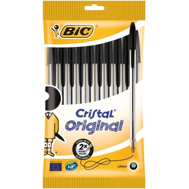 BIC Penna sfera Cristal 830864 schwarz, 10 pezzi
