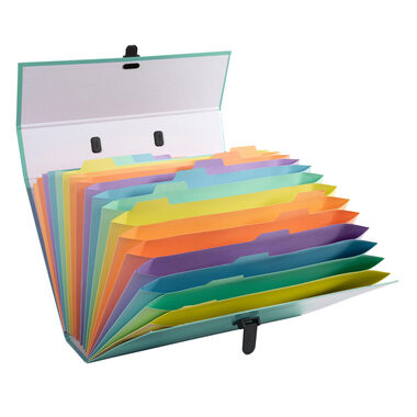 EXACOMPTA Fächermappe Aquarel A4 56763E pastellgrün 18-teilig