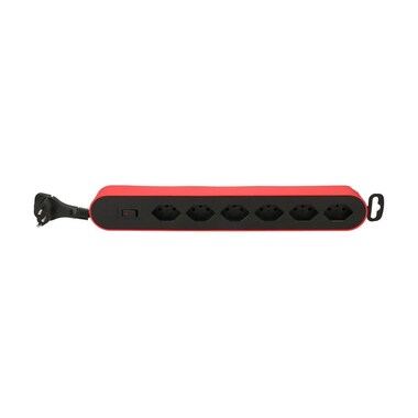 Max Hauri Steckdosenleiste Design Line  6x T13 rosso
