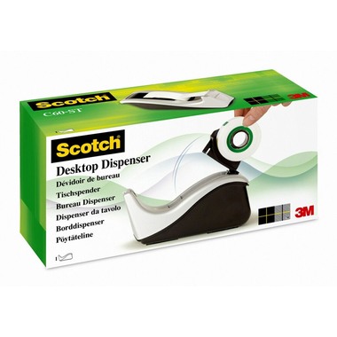 SCOTCH Tischabroller silber/schwarz C60-ST inkl.1 Rol.Magic 810 19mmx33m