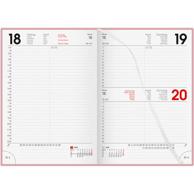 BIELLA Agenda Colorful 2026 809701400026U 1G/1P rosa ML 14.5x20.5cm