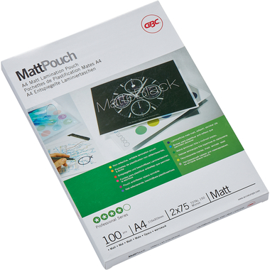 GBC Pochettes à plastifier A4 3747240 mat, 75my 100 pcs.