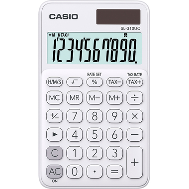 CASIO Taschenrechner SL-310UC-WE 10-stellig weiss
