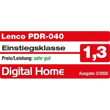 Lenco Radio DAB+ PDR-040 Bambou/Blanc
