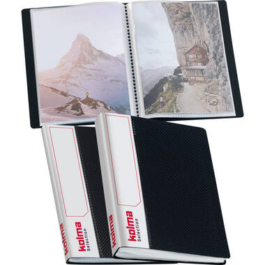 KOLMA Sichtbuch Selection A6 03.713.07 schwarz 40 Taschen