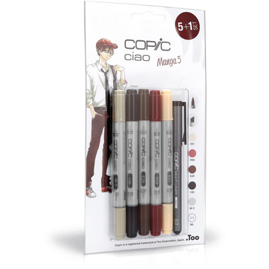 COPIC Marker Ciao 22075562 5+1 Set Manga 5