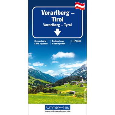 KÜMMERLY+FREY Strassenkarte 3-259-01299- Vorarlberg - Tirol