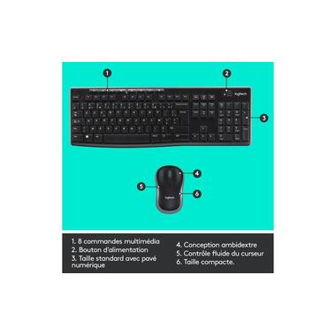 Set tastiera e mouse Logitech MK270 layout US