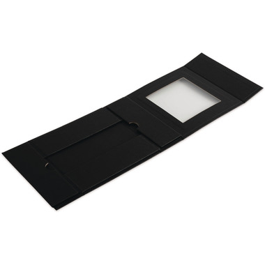 ELCO Geschenkbox m. grossem Fenster 82111.11 schwarz, 15x15x5cm 5 Stk.
