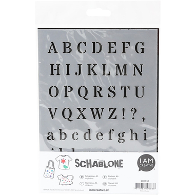 I AM CREATIVE Schablone Alphabet A5 2000.56