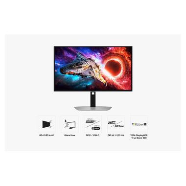 Samsung Moniteur Odyssey G80HF OLED, 4K UHD, 240 Hz, argent