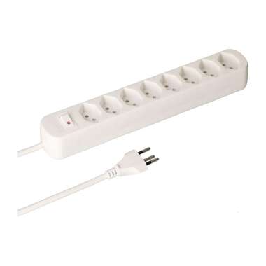 Max Hauri Steckdosenleiste Basic Line 8x Typ 13 Weiss