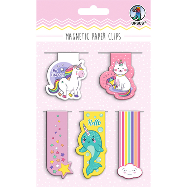 URSUS Magnetic Paper Clips Magic 43000003 4.5-6.5cm 5 Stück