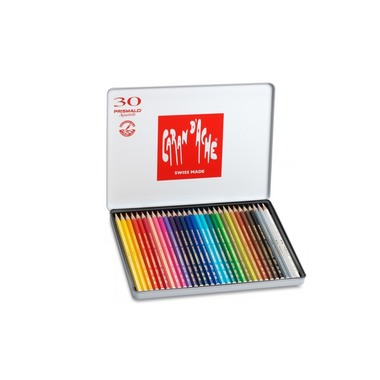 CARAN D'ACHE Farbstifte Prismalo 3mm 999.330 ass. in Metallsch. 30 Stück