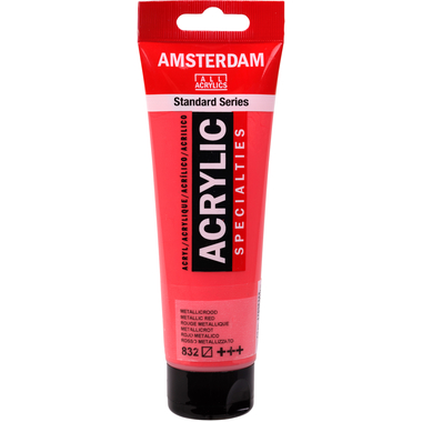 AMSTERDAM Peinture acrylique 120ml 17098322 rouge métallique 832