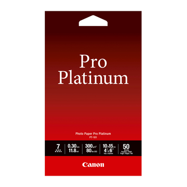 CANON Pro Platinum Photo Pap.10x15cm PT1014x6 InkJet glossy 300g 50 Blatt