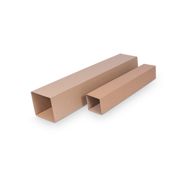 Telescopic packaging base in brown 80x80x600-1000mm