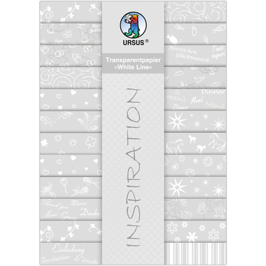 URSUS Papier transparent A4 51194699 White Line ass. 24 feuilles