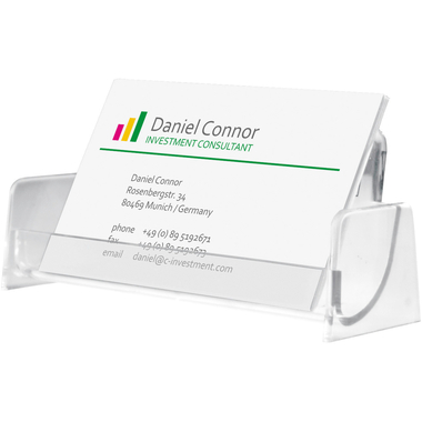 SIGEL Espositore per bigl. da visita VA120 trasp., per 50 bigl. 97x85mm