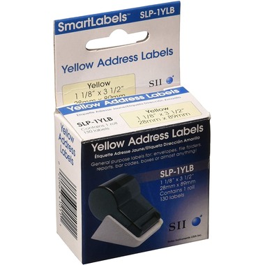 SEIKO Etichette indirizzo 28x89mm SLP-1YLB giallo 2x130 pezzi