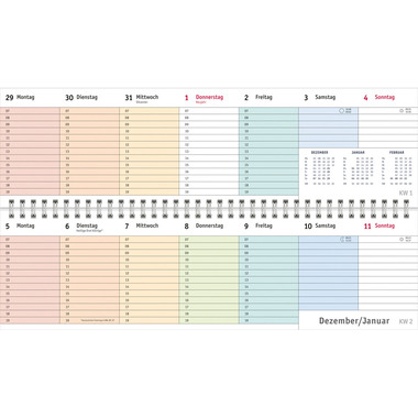 HEYE Cal. de bureau BunteWoche 2026 23321+26 1S/1P AL 32.5x9.3cm