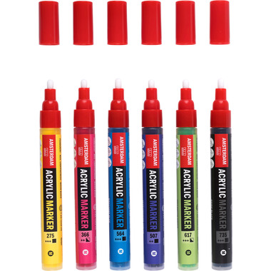 AMSTERDAM Acrylmarker Intro 4mm 17519002 assortiert 6 Stück