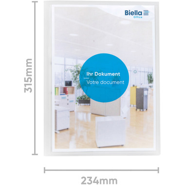 BIELLA Schnellhefter Pro-File #2 A4 16440203U transp.,PP,Sichttasche 80 Bl.