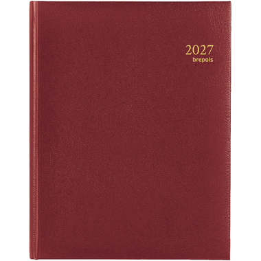 BREPOLS Agenda Timing Lima Kul. 2027 0.136.1256 1W/2S bordeaux 17.1x22cm