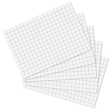 BIELLA Karteikarten kariert 4mm A8 23008400U weiss 200 Stück