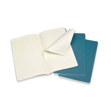 MOLESKINE Quaderno Cahier 3er Set A5 647629599 blau, rigato 80 fogli