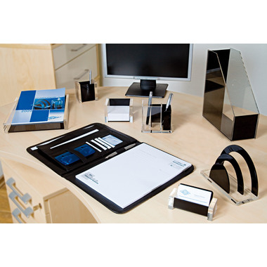 WEDO Stifteköcher EXKLUSIV 604001 9.4x6.5x9.4 Acryl schw./tran.