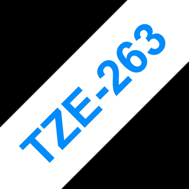 PTOUCH Ruban, laminé bleu/blanc TZe-263 PT-3600 36 mm