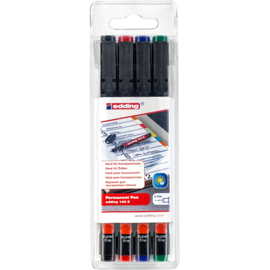 EDDING OHP-Marker permanent S 140-E4 4 pz., astuccio