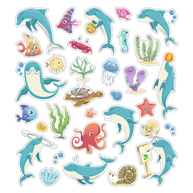 URSUS Glitzer-Sticker FUN Mot. 03 59540003F 136 sticker
