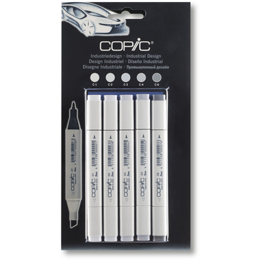 COPIC Marker Classic 20075566 grey Industriedesign, 5 pz.
