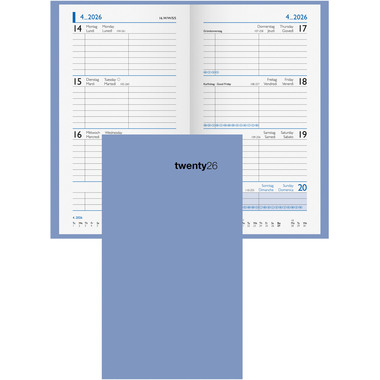 BIELLA Taschenagenda Colorful 2026 830760050026U 1W/2S blau ML 8.7x15.3cm