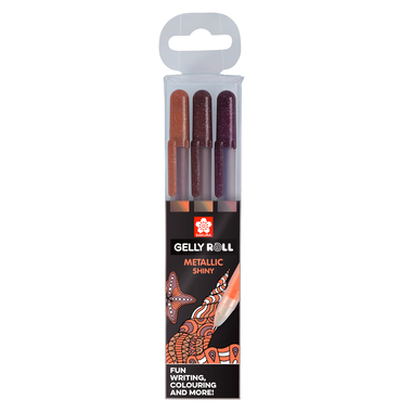 SAKURA Gelly Roll 0.5mm POXPGBMET3D Metallic Nature 3 Stück