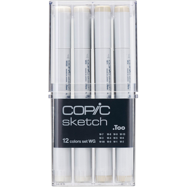 COPIC Marker Sketch 21075954 grey-Set WG, 12 pcs.