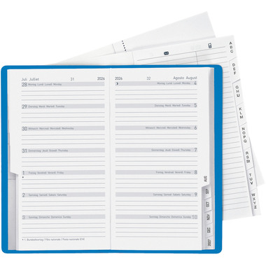 BIELLA Planer Bern 2026 851572050026U 1W/1S blau ML 8.7x15.3cm