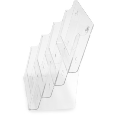 DEFLECTO Prospekthalter Docuholder A4 77441 hoch, 4 Fächer