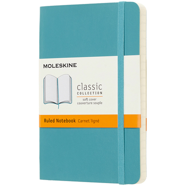 MOLESKINE Carnet P/A6 715468 ligné, SC, Riff bleu