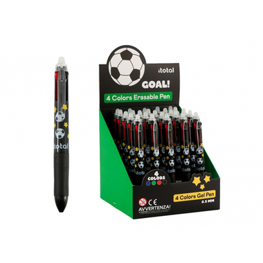 I-TOTAL Stylo bille 4in1 XL1806U Football, erasable