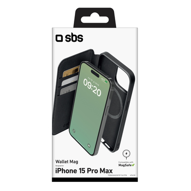 Custodia a libro compatibile con MagSafe iPhone 15 Pro Max | SBS